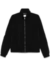 Saint Laurent Crinckled Blouson Jacket In Black