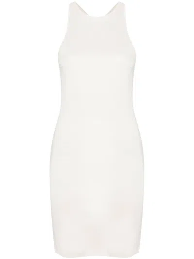 Saint Laurent Crisscross-straps Bodycon Minidress In White