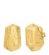 Saint Laurent Cristalline Clip-on Earrings In Gold
