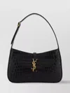 Saint Laurent Crocodile Embossed Hobo Bag With Gold-tone Hardware