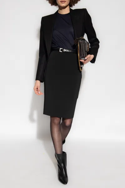 Saint Laurent Cropped Blazer In Black