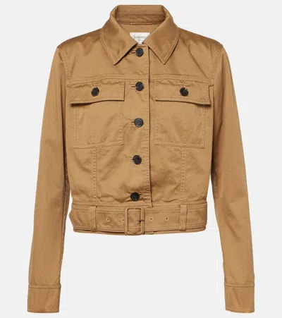 SAINT LAURENT CROPPED COTTON SERGE JACKET