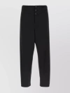 SAINT LAURENT CROPPED HIGH-WAISTED SATIN TROUSERS