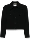 Saint Laurent Buttoned Jacket In Black