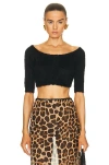 Saint Laurent Cropped-cardigan Aus Einem Mohairgemisch In Noir