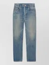 Saint Laurent 90s Slim Ankle Trousers Belt Loops In Blue