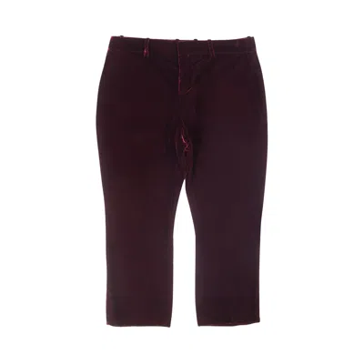 Pre-owned Saint Laurent Cropped Velvet Trouser 'burgundy' | Red | Women's Size 38