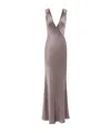 Saint Laurent Cross-back Dress In Gray