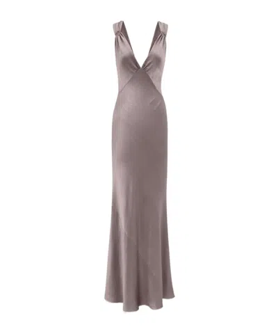 Saint Laurent Cross-back Dress In Gray
