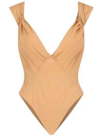 SAINT LAURENT CROSS-BACK SILK BODYSUIT