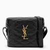 Saint Laurent Ysl Quilted Lambskin Crossbody Bag In Black