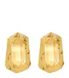Saint Laurent Crystal Clip-on Earrings In Gold