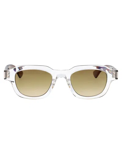 SAINT LAURENT SAINT LAURENT CRYSTAL-CRYSTAL-BROWN RECYCLED ACETATE SUNGLASSES