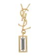 Saint Laurent Crystal-embellished Cassandre Single Earring In Metallic