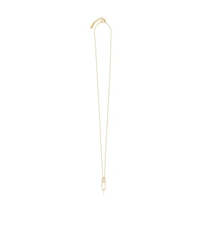 Saint Laurent Crystal-embellished Charm Necklace In Yellow