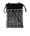 Saint Laurent Crystal-embellished Drawstring Mini Bag In Black