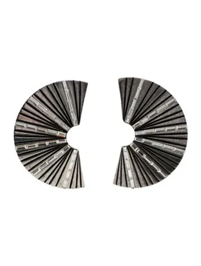 Pre-owned Saint Laurent Crystal Loulou Clip On Earrings In Multi