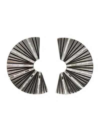 Pre-owned Saint Laurent Crystal Loulou Earclip Earrings In Transparent