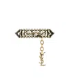 Saint Laurent Crystal Pyramid Bracelet In Metal In Gold