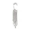 Saint Laurent Crystal Tassel Single Ear Clip In White