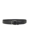 Saint Laurent Cuir Cristal Belt In Black