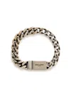 Saint Laurent Curb Chain Bracelet In Silver