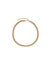 Saint Laurent Curb-chain Short Necklace In Yellow