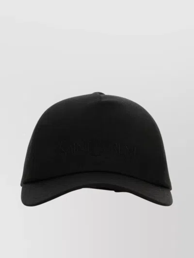 Saint Laurent Curved Brim Cotton Blend Cap