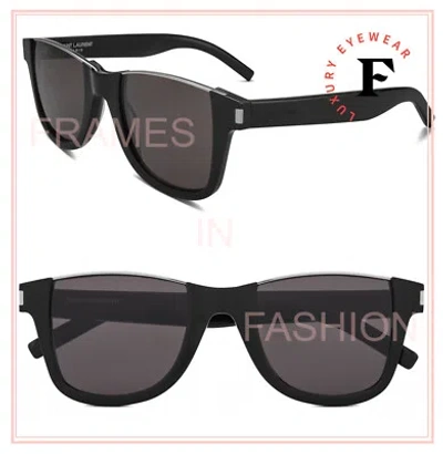 Pre-owned Saint Laurent Cut Away 51 Ysl Sl51 Black Topless Sunglasses Unisex 001 Classic In Gray