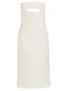 Saint Laurent Viscose Bustier Midi Dress