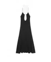 Saint Laurent Cut-out Open-back Dress In Black