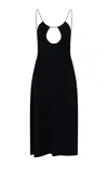 SAINT LAURENT CUT-OUT SLEEVELESS MAXI DRESS