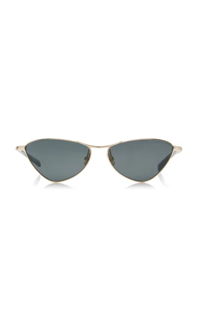 Saint Laurent D-frame Metal Sunglasses In Blue