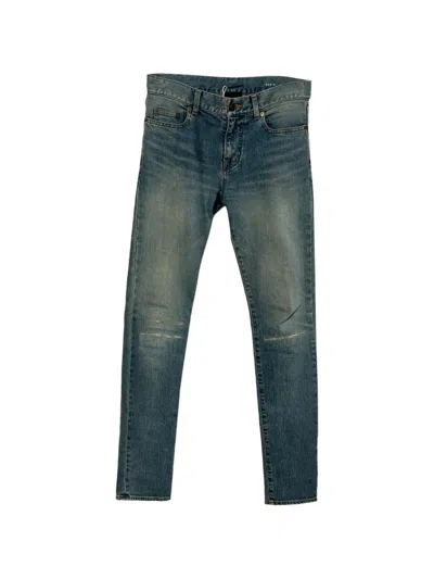 Pre-owned Saint Laurent D02 Ripped Jeans In Blue