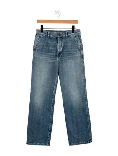 Pre-owned Saint Laurent D45 Wide Leg Jeans In Blue