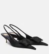 Saint Laurent Dakota 50 Crêpe Satin Slingback Pumps In Black
