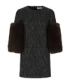 Saint Laurent Black Crewneck Mini Dress