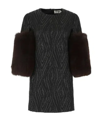 Saint Laurent Damask Minidress