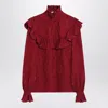 Saint Laurent Damask Shirt In Red