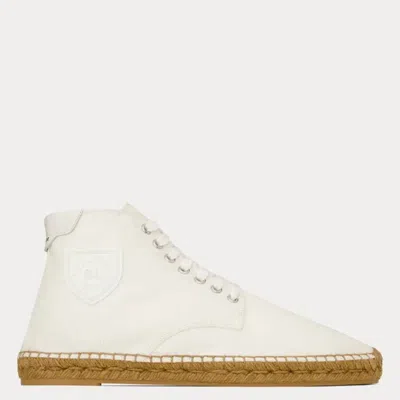 Saint Laurent Damon High-top Espadrilles In White