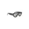 Saint Laurent Dark Brown Cat Eye Sunglasses In Brown