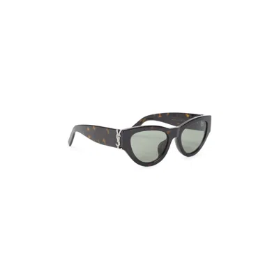 SAINT LAURENT DARK BROWN CAT EYE SUNGLASSES