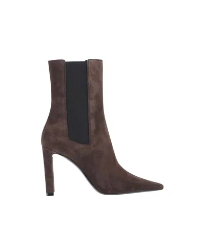 Saint Laurent Dark Brown Classic Boots