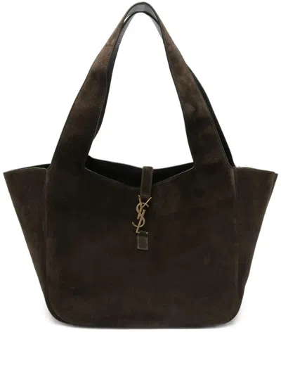Saint Laurent Dark Brown Le 5 A 7 Bea Tote