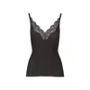 Saint Laurent Laced Tank Top In Ribbed Silk Jersey In Multi