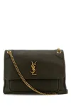 Saint Laurent Dark Green Leather Large Niki Bag In Green