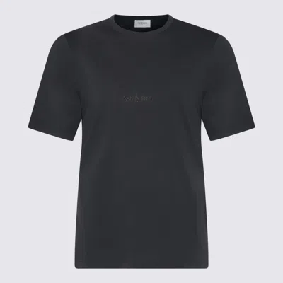 Saint Laurent Dark Grey Cotton T-shirt In Black