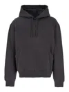 Saint Laurent Dark Grey Hoodie With Logo Embroidered On The Front In Cotton Man In Multicolor