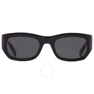Saint Laurent Dark Grey Rectangular Ladies Sunglasses Sl 713 001 53 In Black