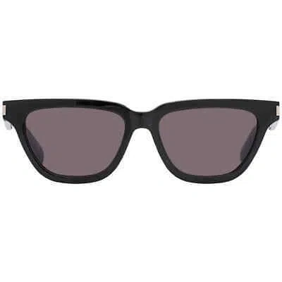 Pre-owned Saint Laurent Dark Grey Smoke Cat Eye Ladies Sunglasses Sl 462 Sulpice 001 53 In Gray